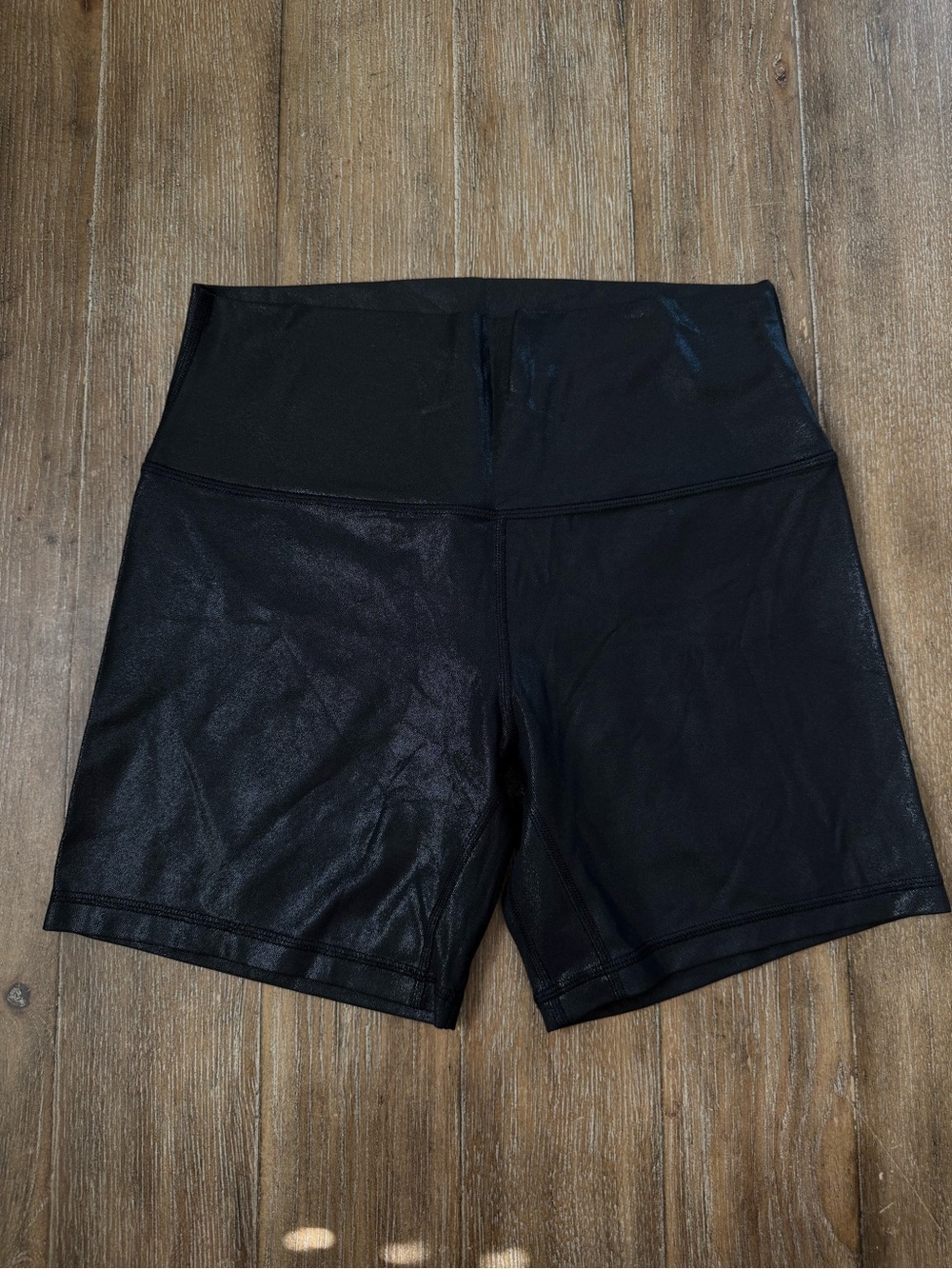 lululemon athletica Black Shimmer High-Waist Biker 6” Shorts 10